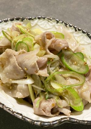 豚肉と長ねぎの梅肉和え-レシピのメイン写真