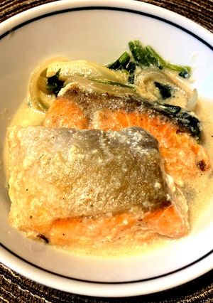 油脂控えめ♡ヘルシーな鮭の豆乳クリーム煮-レシピのメイン写真