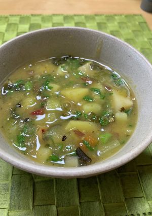 野菜、鶏ハム、筍　スープ　調味料なし-レシピのメイン写真
