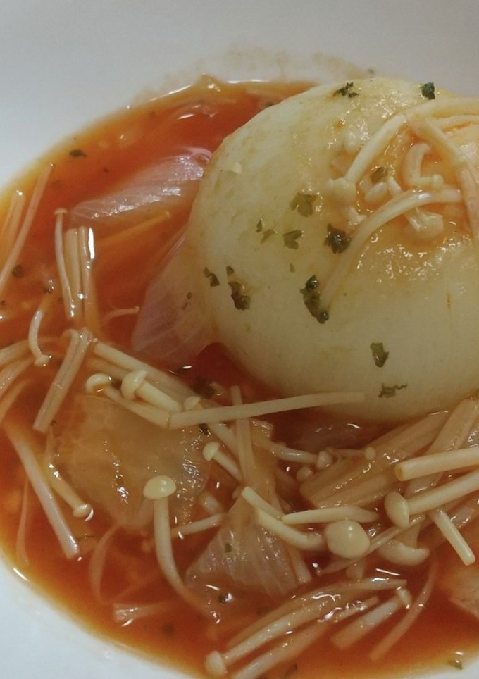 新玉ねぎの丸ごとトマトスープ　その２-レシピのメイン写真