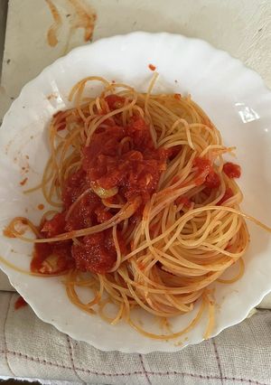 蜂蜜と酢のトマトパスタ＋504hz-レシピのメイン写真