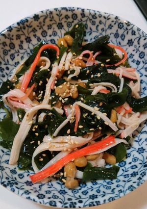 簡単！腸活♪納豆わかめカニカマの酢の物♪-レシピのメイン写真