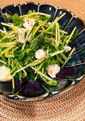 桜えびと豆苗のモッツァレラチーズ和え-レシピのメイン写真