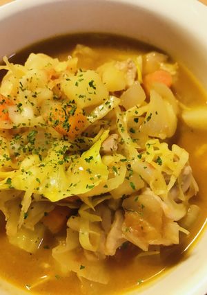 鶏肉＆根菜のミネストローネ風たべるスープ-レシピのメイン写真