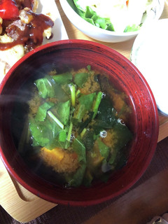 三つ葉豆腐ワカメの赤だし♪-レシピのメイン写真