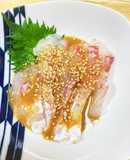 お手軽に濃厚胡麻だれ本格鯛茶漬け