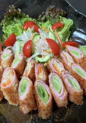 ハムカツ巻き巻き-レシピのメイン写真