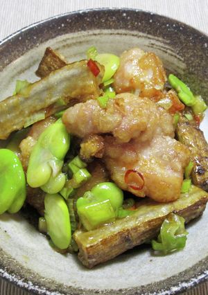 甘辛鶏ごぼう-レシピのメイン写真