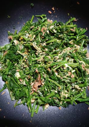 からし菜のツナ缶と卵の炒め物-レシピのメイン写真
