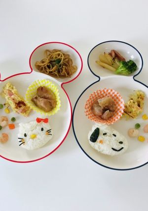 キティちゃんとスヌーピーの子供飯-レシピのメイン写真
