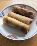 キャベツもやし挽き肉の揚げ春巻き