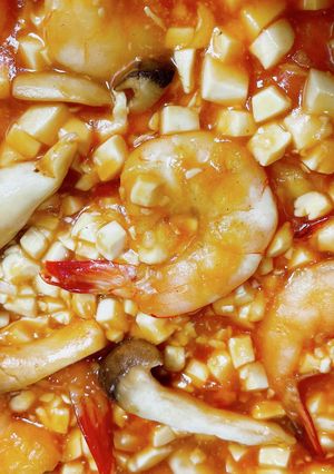 高たんぱく質！エビチリ豆腐チリ-レシピのメイン写真