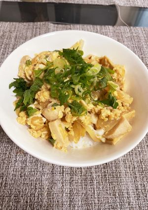 ズボラ飯 脂質0gサラダチキン親子丼-レシピのメイン写真