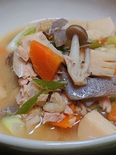 たけのことツナのみそ汁-レシピのメイン写真