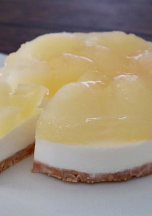 無駄なし桃缶1缶チーズケーキ-レシピのメイン写真