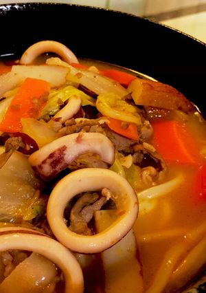 ピリ辛ちゃんぽんうどん-レシピのメイン写真