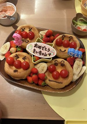 10分あんぱんまんケーキ？-レシピのメイン写真