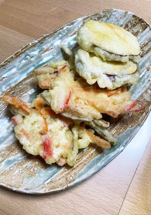 ごぼうとにんじんとカニカマの天ぷら-レシピのメイン写真