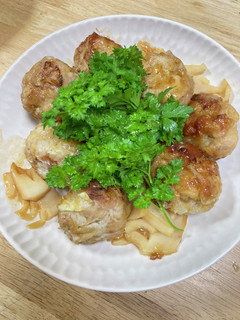 カリカリジューシー豚肉甘酢団子の筍添え-レシピのメイン写真