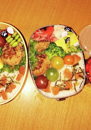 曲げわっぱとステンレス製弁当高校生弁当-レシピのメイン写真