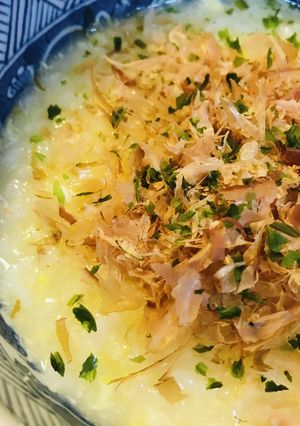 炭酸水で煮こんだお粥●玉子かつお粥-レシピのメイン写真