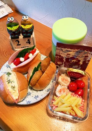 高一長女　お弁当(バターロールサンド)-レシピのメイン写真