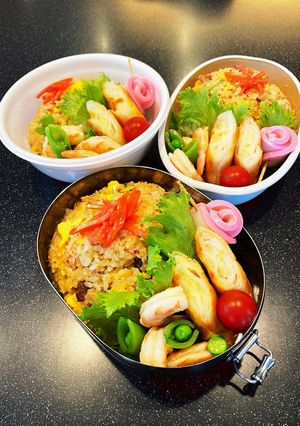高校生弁当2023 4月24牛肉炒飯弁当-レシピのメイン写真