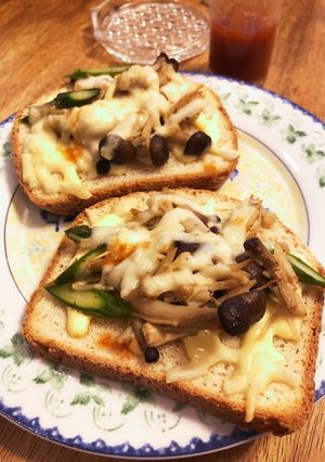 アスパラきのこペペロン♡チーズトースト-レシピのメイン写真