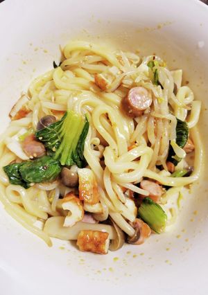 プチっと鍋の素で作る！余り物うどん。-レシピのメイン写真