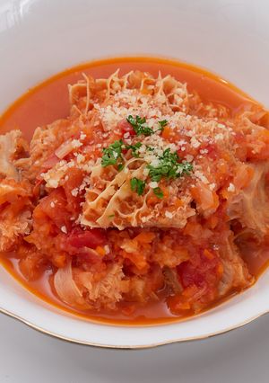 ワインに合う～！ハチノスのトマト煮込み-レシピのメイン写真
