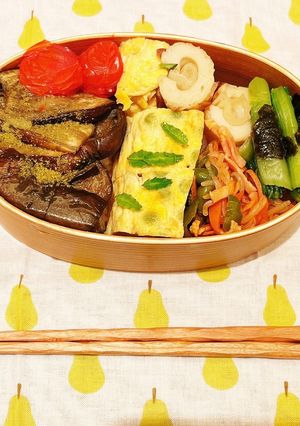 うすいえんどう翡翠煮入り卵焼き弁当-レシピのメイン写真