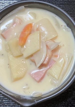 旬のたけのこカブ利用①シチュー-レシピのメイン写真
