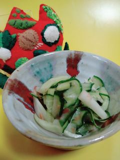 うどときゅうりの梅甘酢和え-レシピのメイン写真