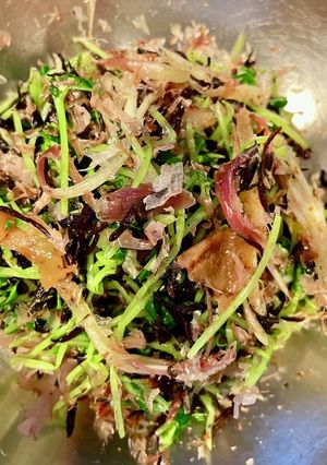 豆苗、ひじき、みょうがの梅和え-レシピのメイン写真