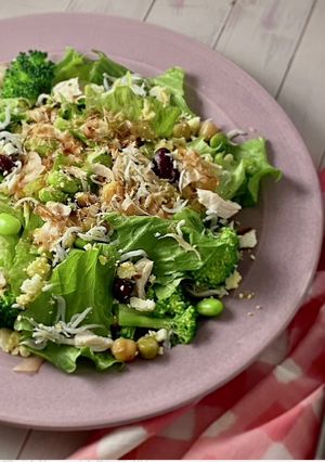 ささみとブロッコリーと豆のミックスサラダ-レシピのメイン写真