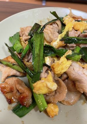 葉ニンニクと豚肉、卵の中華炒め-レシピのメイン写真