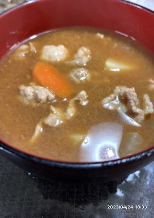 赤だしの豚汁-レシピのメイン写真