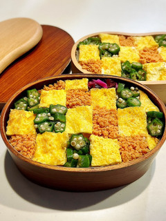 のっけ弁当2023.04.25市松模様-レシピのメイン写真
