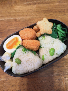 JK☆枝豆のだしおにぎり弁当♪-レシピのメイン写真