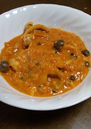 ★鶏肉としめじのトマトクリーム煮★-レシピのメイン写真