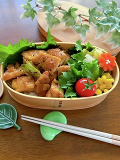 簡単・ヘルシー!焼き鳥丼弁当-レシピのメイン写真