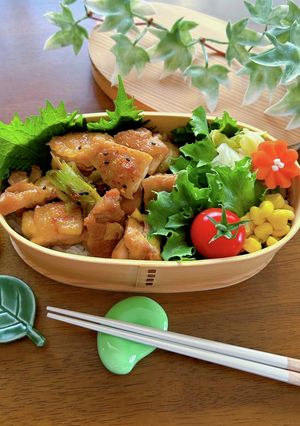 簡単・ヘルシー!焼き鳥丼弁当-レシピのメイン写真
