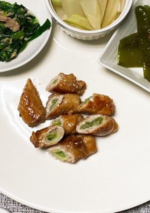 簡単豚肉のネギ巻き。お弁当にも◎-レシピのメイン写真