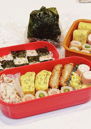 高校生(1年)弁当5&旦那さん弁当64-レシピのメイン写真