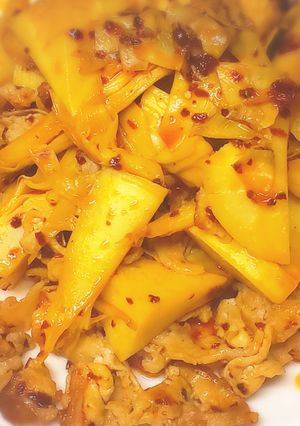 タケノコと豚肉の花椒辣醤炒め-レシピのメイン写真