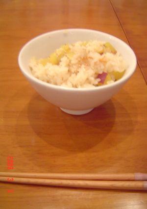 一和のほっこりサツマイモ炊き込みご飯-レシピのメイン写真