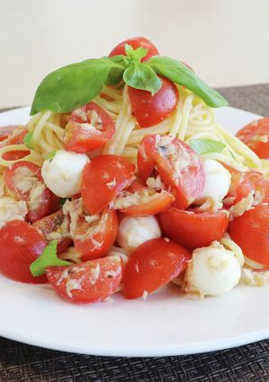 ミニトマトの冷製パスタ【ＪＡ遠州夢咲】-レシピのメイン写真