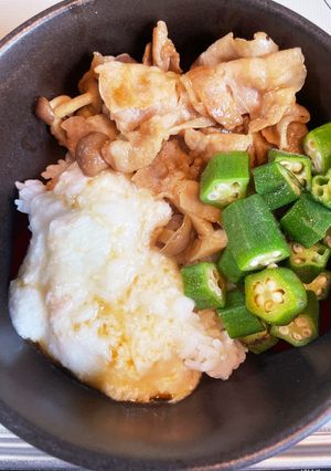 ネバネバ豚丼-レシピのメイン写真