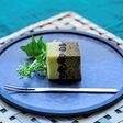 緑茶とわさびの浮島(和風蒸しケーキ)