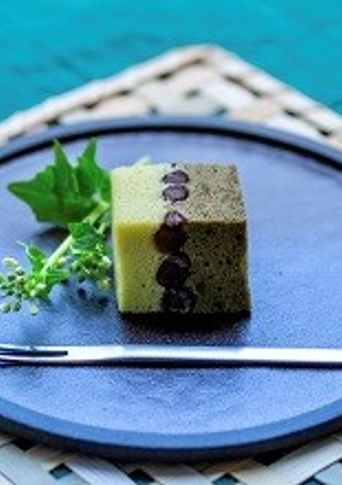 緑茶とわさびの浮島（和風蒸しケーキ）-レシピのメイン写真